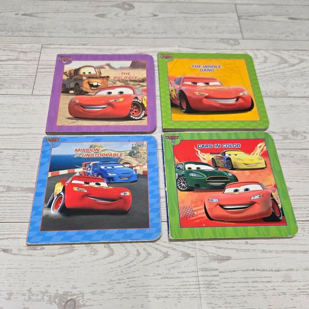 Disney Pixar Cars Board Book Set of 4 Lightning McQueen Mater Bendon Publishing